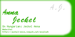 anna jeckel business card